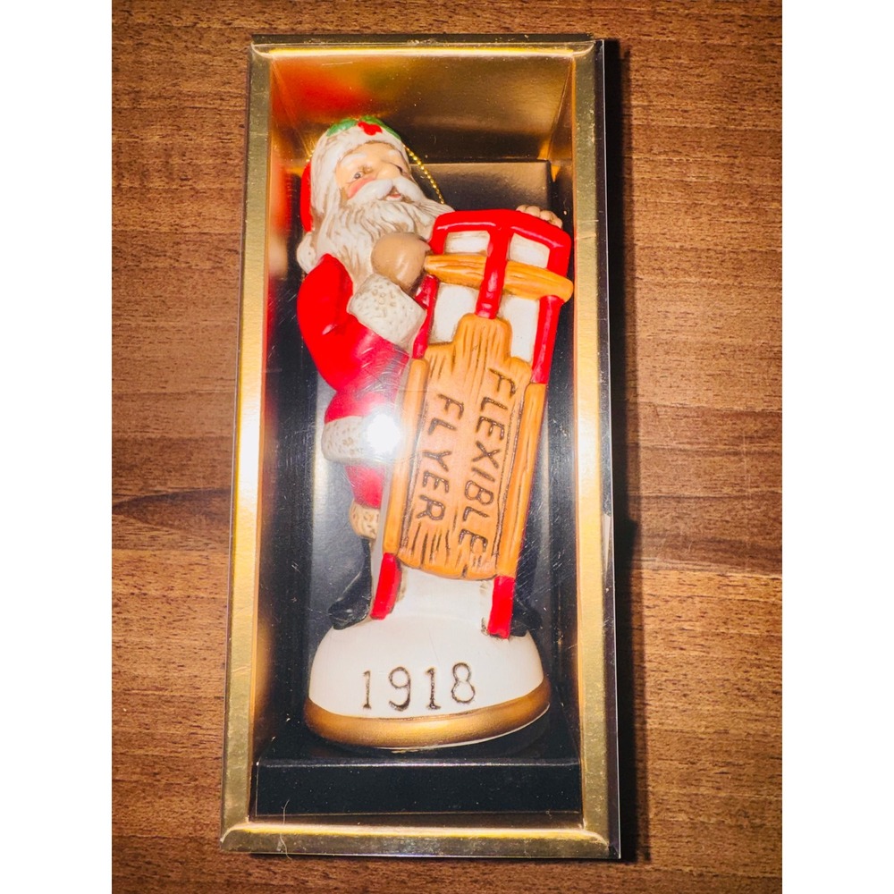 Vintage Memories of Santa Flexible Flyer Santa Claus 1918 Christmas‎ Ornament